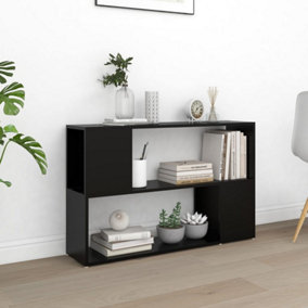 Berkfield Book Cabinet Black 100x24x63 cm Engineered Wood