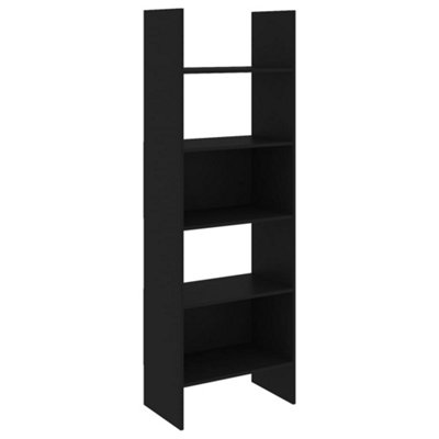 Berkfield Book Cabinet Black 60x35x180 cm Engineered Wood