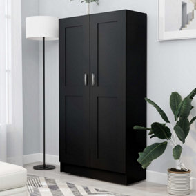 Berkfield Book Cabinet Black 82.5x30.5x150 cm Engineered Wood
