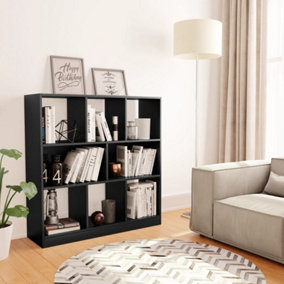 Berkfield Book Cabinet Black 97.5x29.5x100 cm Engineered Wood