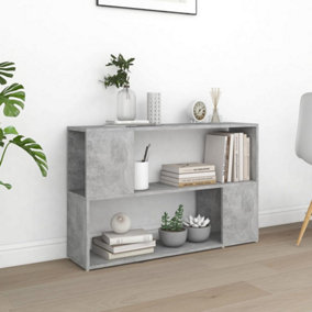 Berkfield Book Cabinet Concrete Grey 100x24x63 cm Engineered Wood