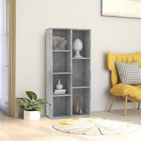 Berkfield Book Cabinet Concrete Grey 50x25x106 cm Engineered Wood