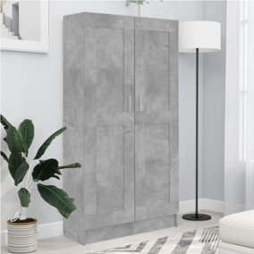 Berkfield Book Cabinet Concrete Grey 82.5x30.5x150 cm Engineered Wood