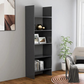 Berkfield Book Cabinet Grey 60x35x180 cm Engineered Wood