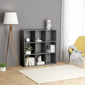 Berkfield Book Cabinet Grey 98x30x98 cm Engineered Wood