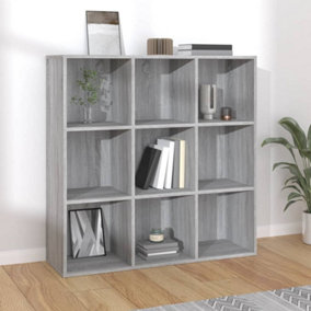 Berkfield Book Cabinet Grey Sonoma 98x30x98 cm