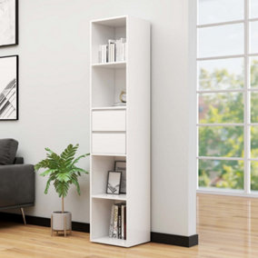 Berkfield Book Cabinet High Gloss White 36x30x171 cm Engineered Wood