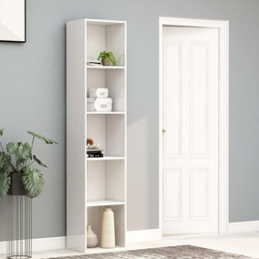 Berkfield Book Cabinet High Gloss White 40x30x189 cm Engineered Wood
