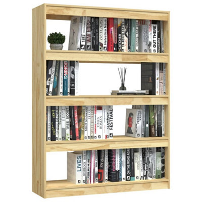 Berkfield Book Cabinet/Room Divider 100x30x135.5 cm Solid Pinewood