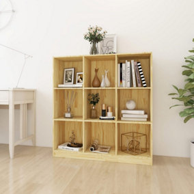 Berkfield Book Cabinet/Room Divider 104x33.5x110 cm Solid Pinewood