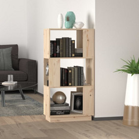 Berkfield Book Cabinet/Room Divider 51x25x101 cm Solid Wood Pine