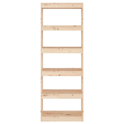 Berkfield Book Cabinet/Room Divider 60x30x167.5 cm Solid Wood Pine