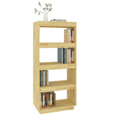 Berkfield Book Cabinet/Room Divider 60x35x135 cm Solid Pinewood
