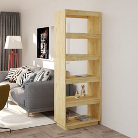 Berkfield Book Cabinet/Room Divider 60x35x167 cm Solid Pinewood
