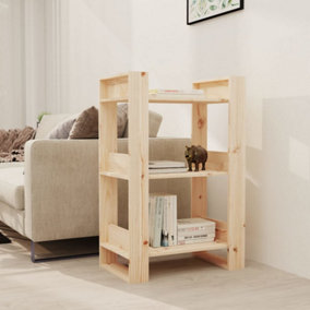 Berkfield Book Cabinet/Room Divider 60x35x91 cm Solid Wood Pine