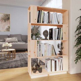 Berkfield Book Cabinet/Room Divider 80x25x132 cm Solid Wood Pine
