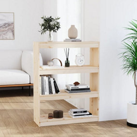 Berkfield Book Cabinet/Room Divider 80x30x103.5 cm Solid Wood Pine
