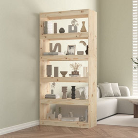 Berkfield Book Cabinet/Room Divider 80x30x167.4 cm Solid Wood Pine