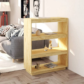 Berkfield Book Cabinet/Room Divider 80x35x103 cm Solid Pinewood