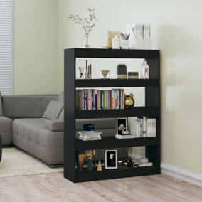 Berkfield Book Cabinet/Room Divider Black 100x30x135 cm