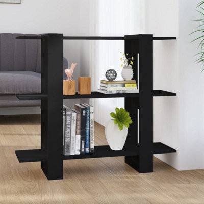 Berkfield Book Cabinet/Room Divider Black 100x30x87 cm