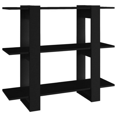 Berkfield Book Cabinet/Room Divider Black 100x30x87 cm