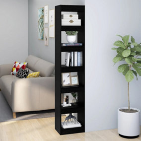 Berkfield Book Cabinet/Room Divider Black 40x30x198 cm