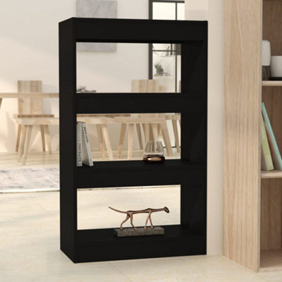 Berkfield Book Cabinet/Room Divider Black 60x30x103 cm Engineered Wood