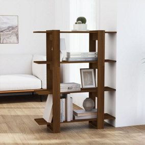Berkfield Book Cabinet/Room Divider Brown Oak 100x30x123.5 cm