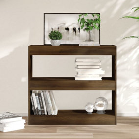 Berkfield Book Cabinet/Room Divider Brown Oak 80x30x72 cm
