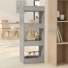 Berkfield Book Cabinet/Room Divider Concrete Grey 40x30x103 cm Engineered Wood
