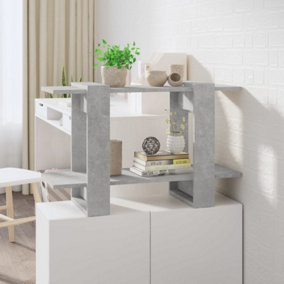Berkfield Book Cabinet/Room Divider Concrete Grey 80x30x51 cm