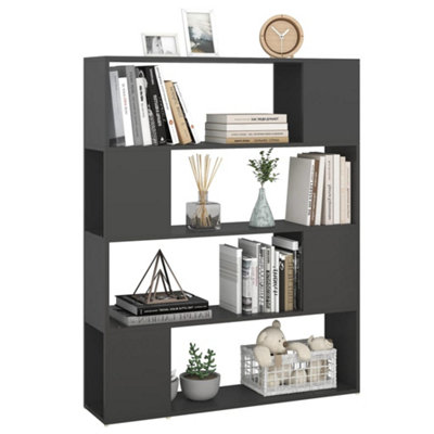 Berkfield Book Cabinet Room Divider Grey 100x24x124 cm