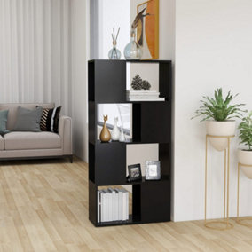 Berkfield Book Cabinet Room Divider Grey 60x24x124.5 cm Engineered Wood