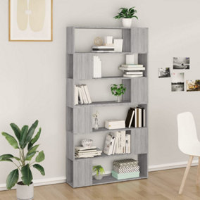 Berkfield Book Cabinet/Room Divider Grey Sonoma 100x24x188 cm