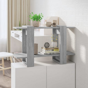 Berkfield Book Cabinet/Room Divider Grey Sonoma 80x30x51 cm