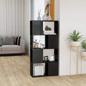 Berkfield Book Cabinet Room Divider High Gloss Grey 60x24x124.5 cm