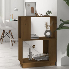 Berkfield Book Cabinet/Room Divider Honey Brown 51x25x70 cm Solid Wood Pine