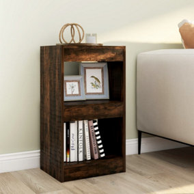 Berkfield Book Cabinet/Room Divider Smoked Oak 40x30x72 cm