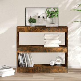 Berkfield Book Cabinet/Room Divider Smoked Oak 80x30x72 cm