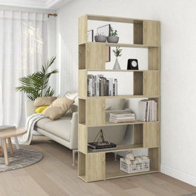 Berkfield Book Cabinet Room Divider Sonoma Oak 100x24x188 cm