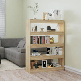 Berkfield Book Cabinet/Room Divider Sonoma Oak 100x30x135 cm