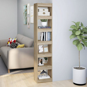 Berkfield Book Cabinet/Room Divider Sonoma Oak 40x30x198 cm