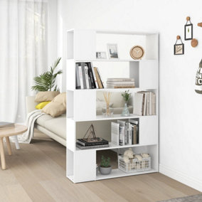 Berkfield Book Cabinet Room Divider White 100x24x155 cm Engineered Wood