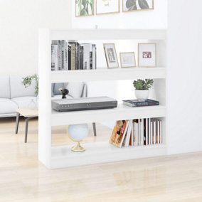 Berkfield Book Cabinet/Room Divider White 100x30x103 cm