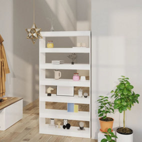 Berkfield Book Cabinet/Room Divider White 100x30x198 cm Engineered wood