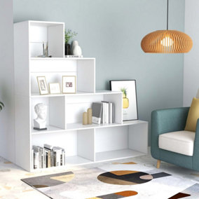 Berkfield Book Cabinet/Room Divider White 155x24x160 cm Engineered Wood