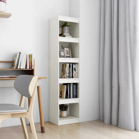 Berkfield Book Cabinet/Room Divider White 40x30x167.5 cm Solid Pinewood
