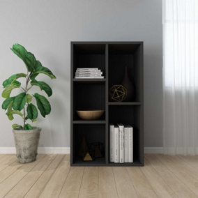 Berkfield Book Cabinet/Sideboard Black 50x25x80 cm Engineered Wood