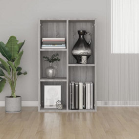 Berkfield Book Cabinet/Sideboard Grey Sonoma 50x25x80 cm Engineered Wood